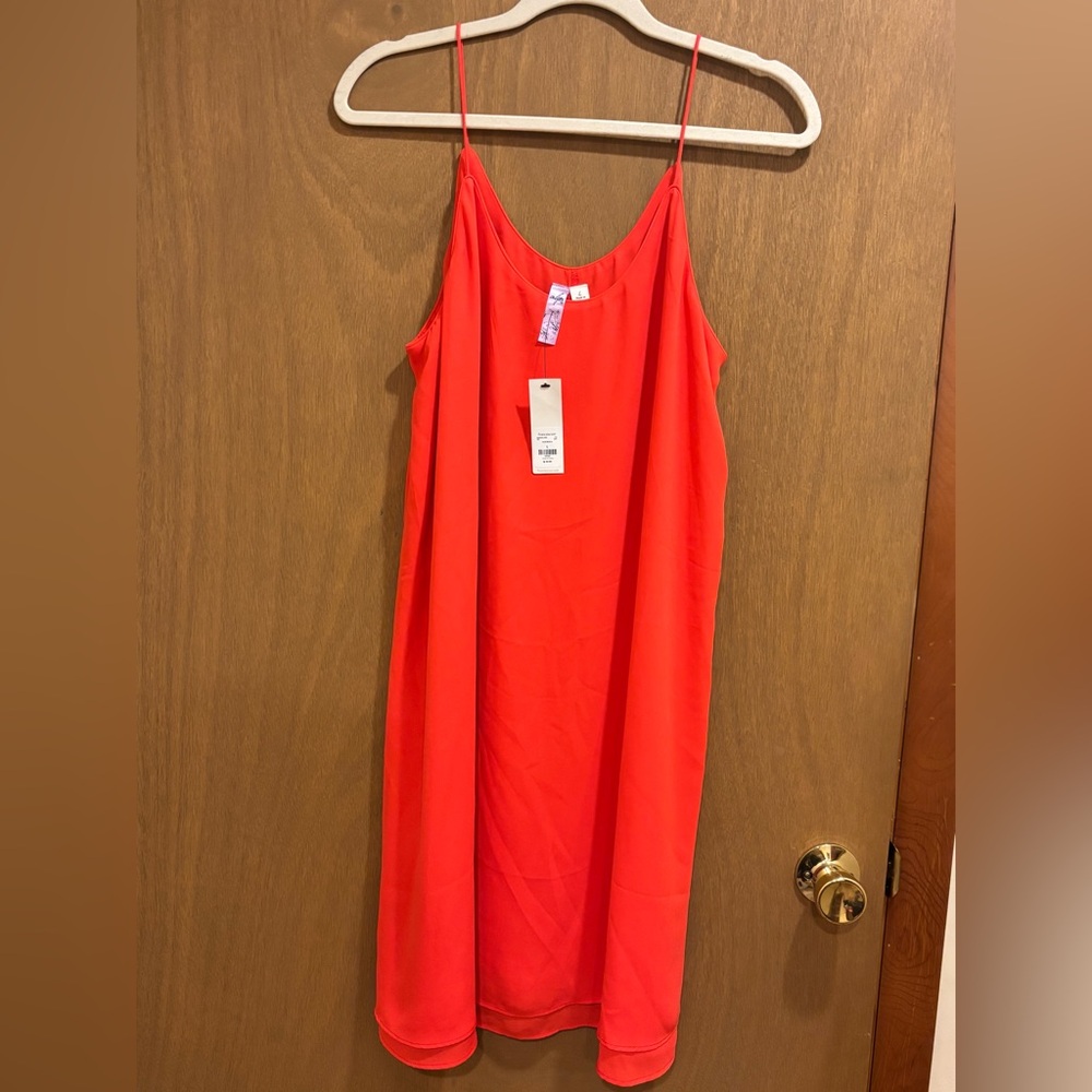 NWT Francesca's Red Slip Dress lined Large